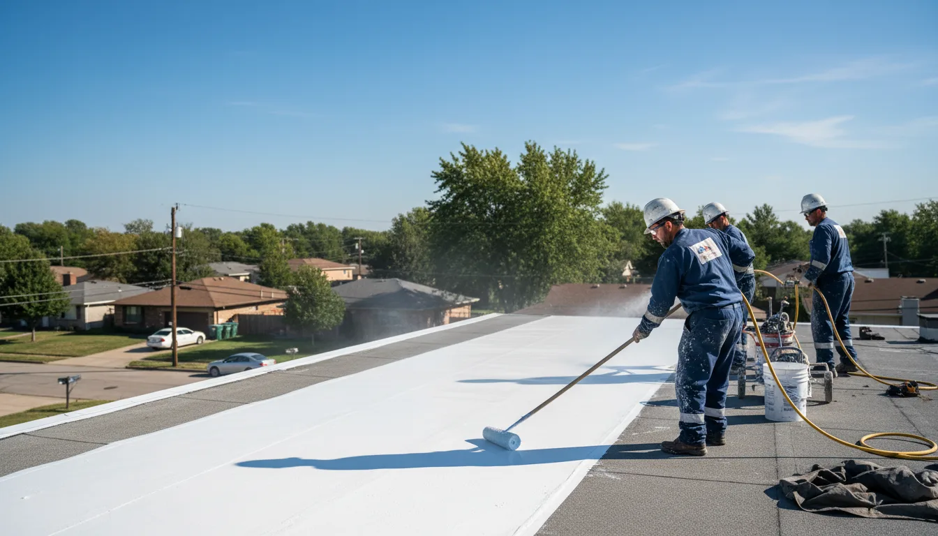 Commercial roof coating in Schwertner, TX near me